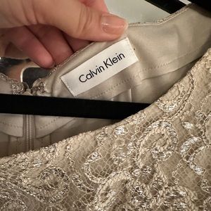 Calvin Klein Gold Sequin Gold Mini Dress